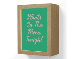 Wandlamp 15x20 cm - Oplaadbaar - Menu - Quote - Roze - Wandlampen binnen woonkamer - Slaapkamer lamp met kabel - Decoratieve nachtlamp - Vloerlamp snoer