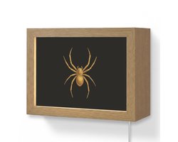 Wandlamp 20x15 cm - Oplaadbaar - Spin - Goud - Minimalistisch - Poten - Wandlampen binnen woonkamer - Slaapkamer lamp met kabel - Decoratieve nachtlamp - Vloerlamp snoer