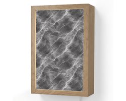 Wandlamp 20x30 cm - Oplaadbaar - Donkergrijs - Bliksem - Marmer - Wandlampen binnen woonkamer - Slaapkamer lamp met kabel - Decoratieve nachtlamp - Vloerlamp snoer