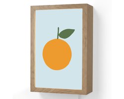 Wandlamp 20x30 cm - Oplaadbaar - Fruit - Sinaasappel - Oranje - Wandlampen binnen woonkamer - Slaapkamer lamp met kabel - Decoratieve nachtlamp - Vloerlamp snoer