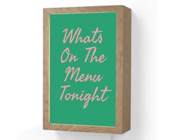 Wandlamp 20x30 cm - Oplaadbaar - Menu - Quote - Roze - Wandlampen binnen woonkamer - Slaapkamer lamp met kabel - Decoratieve nachtlamp - Vloerlamp snoer