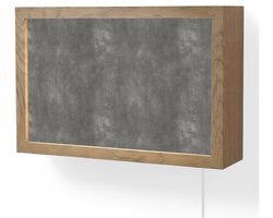 Wandlamp 30x20 cm - Oplaadbaar - Donkergrijs - Ruw - Beton - Wandlampen binnen woonkamer - Slaapkamer lamp met kabel - Decoratieve nachtlamp - Vloerlamp snoer