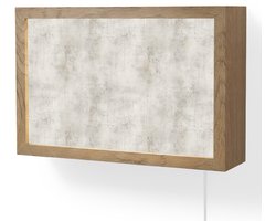 Wandlamp 30x20 cm - Oplaadbaar - Grijs - Beton - Verweerd - Wandlampen binnen woonkamer - Slaapkamer lamp met kabel - Decoratieve nachtlamp - Vloerlamp snoer