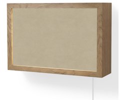 Wandlamp 30x20 cm - Oplaadbaar - Zandkleur - Korrelige structuur - Beton - Wandlampen binnen woonkamer - Slaapkamer lamp met kabel - Decoratieve nachtlamp - Vloerlamp snoer
