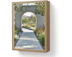 Wandlamp 30x40 cm - Oplaadbaar - Doorkijk - Pad - Beton - Landschap - Wandlampen binnen woonkamer - Slaapkamer lamp - Decoratieve nachtlamp - Vloerlamp draadloos