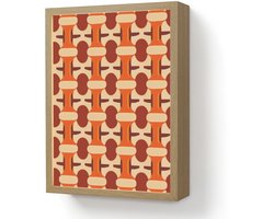 Wandlamp 30x40 cm - Oplaadbaar - Geometrisch - Retro - Oranje - Wandlampen binnen woonkamer - Slaapkamer lamp - Decoratieve nachtlamp - Vloerlamp draadloos