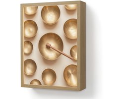 Wandlamp 30x40 cm - Oplaadbaar - Symmetrisch - Goud - Brons - Balans - Wandlampen binnen woonkamer - Slaapkamer lamp - Decoratieve nachtlamp - Vloerlamp draadloos