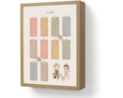 Wandlamp 30x40 cm - Oplaadbaar - Tafels van vermenigvuldiging - Educatief - Leren rekenen voor kinderen - Cijfers oefenen - Boerderij - Wandlampen binnen woonkamer - Slaapkamer lamp - Decoratieve nachtlamp - Vloerlamp draadloos