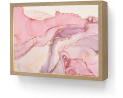 Wandlamp 40x30 cm - Oplaadbaar - Goud - Marmer - Roze - Wandlampen binnen woonkamer - Slaapkamer lamp - Decoratieve nachtlamp - Vloerlamp draadloos
