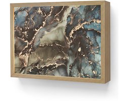 Wandlamp 40x30 cm - Oplaadbaar - Marmer - Goud - Groen - Wandlampen binnen woonkamer - Slaapkamer lamp - Decoratieve nachtlamp - Vloerlamp draadloos