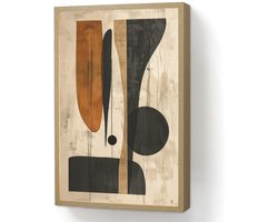 Wandlamp 40x60 cm - Oplaadbaar - Abstract - Kunst - Vormen - Modern - Wandlampen binnen woonkamer - Slaapkamer lamp - Decoratieve nachtlamp - Vloerlamp draadloos