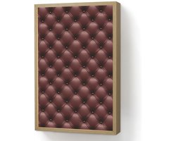 Wandlamp 40x60 cm - Oplaadbaar - Leer - Patroon - Bordeaux - Wandlampen binnen woonkamer - Slaapkamer lamp - Decoratieve nachtlamp - Vloerlamp draadloos
