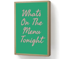 Wandlamp 40x60 cm - Oplaadbaar - Menu - Quote - Roze - Wandlampen binnen woonkamer - Slaapkamer lamp - Decoratieve nachtlamp - Vloerlamp draadloos