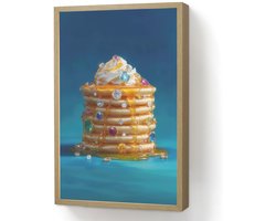 Wandlamp 40x60 cm - Oplaadbaar - Pannenkoeken - Steentjes - Glitter - Slagroom - Wandlampen binnen woonkamer - Slaapkamer lamp - Decoratieve nachtlamp - Vloerlamp draadloos
