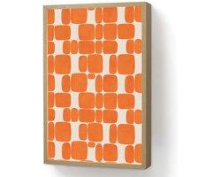 Wandlamp 40x60 cm - Oplaadbaar - Patroon - Retro - Oranje - Wandlampen binnen woonkamer - Slaapkamer lamp - Decoratieve nachtlamp - Vloerlamp draadloos