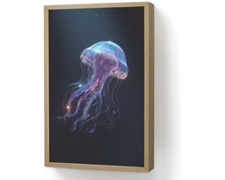 Wandlamp 40x60 cm - Oplaadbaar - Tentakels - Kwal - Paars - Sprankeling - Wandlampen binnen woonkamer - Slaapkamer lamp - Decoratieve nachtlamp - Vloerlamp draadloos