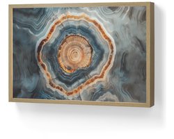 Wandlamp 60x40 cm - Oplaadbaar - Cirkel - Ringen - Steen - Tinten - Wandlampen binnen woonkamer - Slaapkamer lamp - Decoratieve nachtlamp - Vloerlamp draadloos