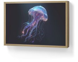 Wandlamp 60x40 cm - Oplaadbaar - Tentakels - Kwal - Paars - Sprankeling - Wandlampen binnen woonkamer - Slaapkamer lamp - Decoratieve nachtlamp - Vloerlamp draadloos