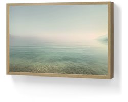 Wandlamp 60x40 cm - Oplaadbaar - Zee - Horizon - Blauw - Mist - Wandlampen binnen woonkamer - Slaapkamer lamp - Decoratieve nachtlamp - Vloerlamp draadloos