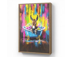 Wandlamp 60x90 cm - Oplaadbaar - Ezel - Badkuip - Roze - Schuim - Wandlampen binnen woonkamer - Slaapkamer lamp - Decoratieve nachtlamp - Vloerlamp draadloos