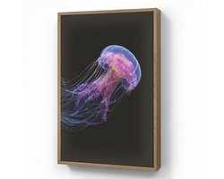 Wandlamp 60x90 cm - Oplaadbaar - Kwal - Doorzichtig - Roze - Tentakels - Wandlampen binnen woonkamer - Slaapkamer lamp - Decoratieve nachtlamp - Vloerlamp draadloos