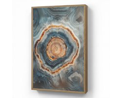 Wandlamp 70x100 cm - Oplaadbaar - Cirkel - Ringen - Steen - Tinten - Wandlampen binnen woonkamer - Slaapkamer lamp - Decoratieve nachtlamp - Vloerlamp draadloos