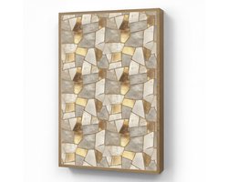 Wandlamp 70x100 cm - Oplaadbaar - Mozaïek - Marmer - Goud - Wandlampen binnen woonkamer - Slaapkamer lamp - Decoratieve nachtlamp - Vloerlamp draadloos