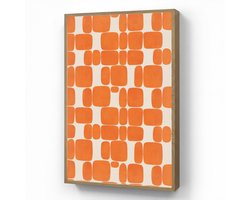 Wandlamp 70x100 cm - Oplaadbaar - Patroon - Retro - Oranje - Wandlampen binnen woonkamer - Slaapkamer lamp - Decoratieve nachtlamp - Vloerlamp draadloos