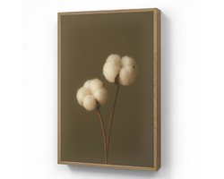 Wandlamp 70x100 cm - Oplaadbaar - Takken - Katoen - Wit - Bollen - Wandlampen binnen woonkamer - Slaapkamer lamp - Decoratieve nachtlamp - Vloerlamp draadloos