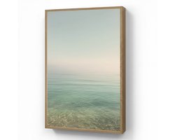 Wandlamp 70x100 cm - Oplaadbaar - Zee - Horizon - Blauw - Mist - Wandlampen binnen woonkamer - Slaapkamer lamp - Decoratieve nachtlamp - Vloerlamp draadloos