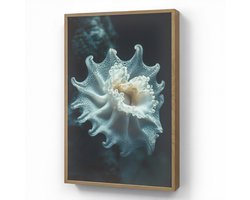 Wandlamp 70x100 cm - Oplaadbaar - Zeewezen - Wit - Golven - Water - Wandlampen binnen woonkamer - Slaapkamer lamp - Decoratieve nachtlamp - Vloerlamp draadloos