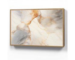 Wandlamp 90x60 cm - Oplaadbaar - Marmer - Grijs - Goud - Wandlampen binnen woonkamer - Slaapkamer lamp - Decoratieve nachtlamp - Vloerlamp draadloos