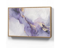 Wandlamp 90x60 cm - Oplaadbaar - Paars - Modern - Marmer - Abstract - Wandlampen binnen woonkamer - Slaapkamer lamp - Decoratieve nachtlamp - Vloerlamp draadloos