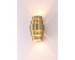 Wandlamp Artdelight Rolls - goud brons - 2 x G9 fitting