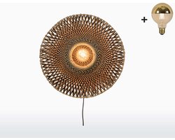 Wandlamp - BALI - Bamboe - Ja, Medium (60 x 60 x 15cm)