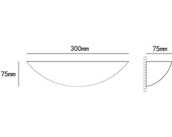 Wandlamp beton interieur indirecte verlichting wand grijs wandlamp plafond washlight wandlamp indirect licht, naar boven schijnend, 1x LED 548lm 3000K, BxH 30x7,5 cm
