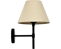 Wandlamp binnen - Ø 27 cm - E27 - woonkamer - linnen