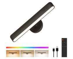 Wandlamp binnen oplaadbaar en Dimbare - Ledlamp met Afstandsbediening – Instelbare Lichtkleuren & Helderheid
