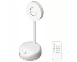 Wandlamp binnen - Wandlamp oplaadbaar - display lamp - Werkt op batterijen - voorzien van bewegingssensor - instelbaar in drie kleuren - 360 graden draaibaar - 8.2*8.2*18.8cm - 1 pack