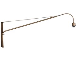 Wandlamp Brons Elegant Classy 2574BR, 40 cm hoog, uitschuifbaar van 90 tot 120 cm, E27 fitting zonder kap, Steinhauer