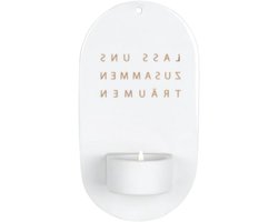 Wandlamp Dromen - Decoratieve Sconce - Muren Versieren - Mat Porselein - 49.8 x 27.8 cm - Wit