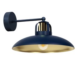 Wandlamp FELIX Navy Blauw/Goud 1xE27