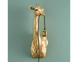 Wandlamp giraf E27 goud - L20,5B19H61CM