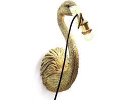 Wandlamp Gouden Flamingo