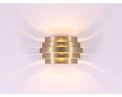 Wandlamp goud/messing 20 cm