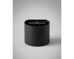 Wandlamp Half Rond Zwart– Up & Down | Instelbare Lichtbundel (1–100°) | Warm Wit (2700K) | IP65 (voor binnen en buiten)