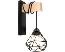 Wandlamp Industrieel E27 Muurlamp Slaapkamer Verstelbaar Binnenwandlamp Zwart