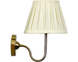 wandlamp - ivoorwit en brons - 32,5x27 cm - voor binnen