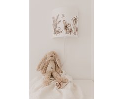 Wandlamp jungle vintage taupe giraf - babykamer - kinderkamer lamp - nachtlamp - sfeerverlichting - dieren lamp