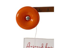 Wandlamp - LED wandlamp - Wandlamp binnen - Wandlampen - Moderne Wandlamp - Nachtlampje - Moderne wandlamp - Dimbaar - Met aanraakbediening - Voor thuis - Badkamer - Slaapkamer - Oranje